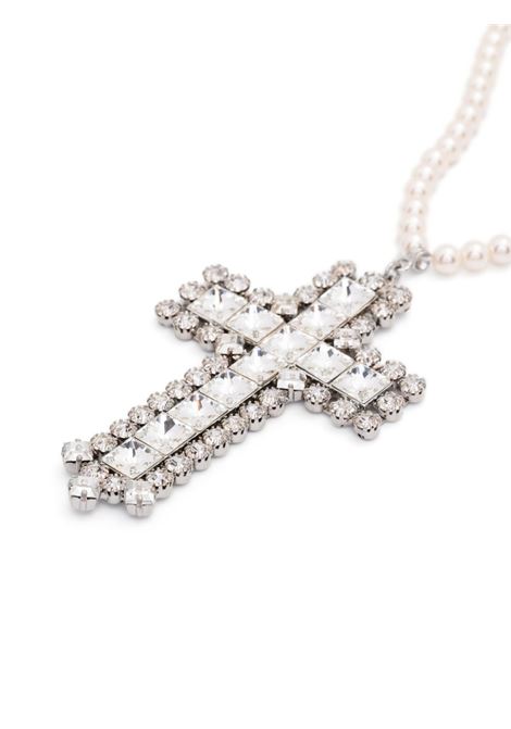 Silver crystal-cross necklace Alessandra Rich - women ALESSANDRA RICH | FABA3231J00340002